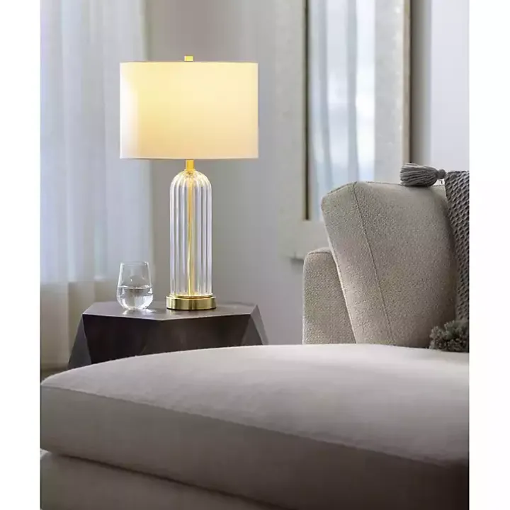 Crassula Clear Glass Table Lamp