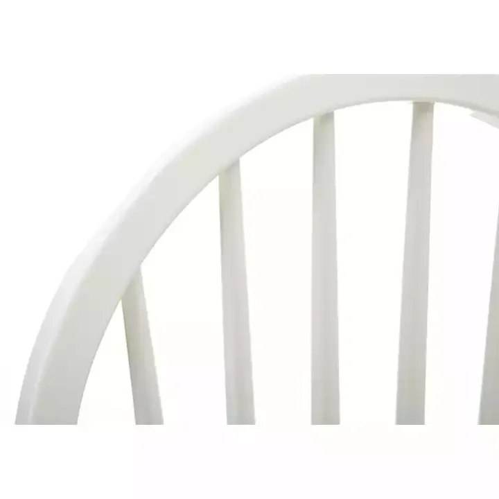 Cream & Natural Wooden Dining Chairs, Set of 2