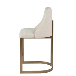 Cream and Gold Counter Stool
