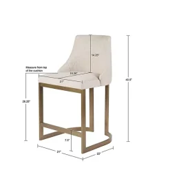 Cream and Gold Counter Stool