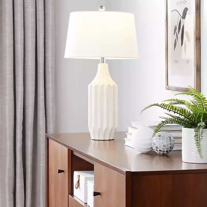 Cream Ceramic Sandra Table Lamp