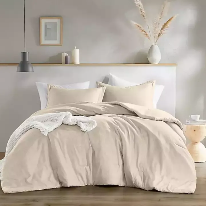 Cream Chambray 3-pc. King Comforter Set