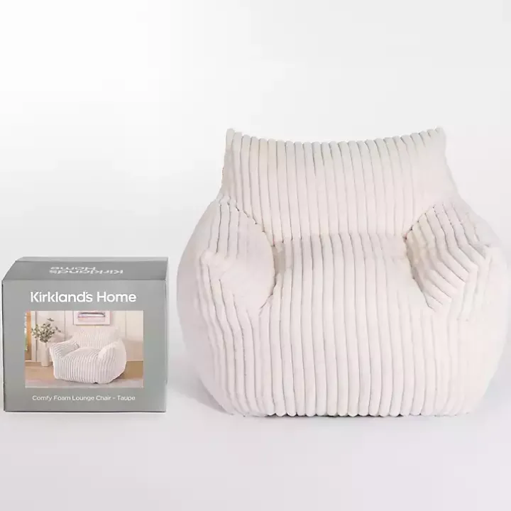 Cream Comfy Foam Lounge Chair