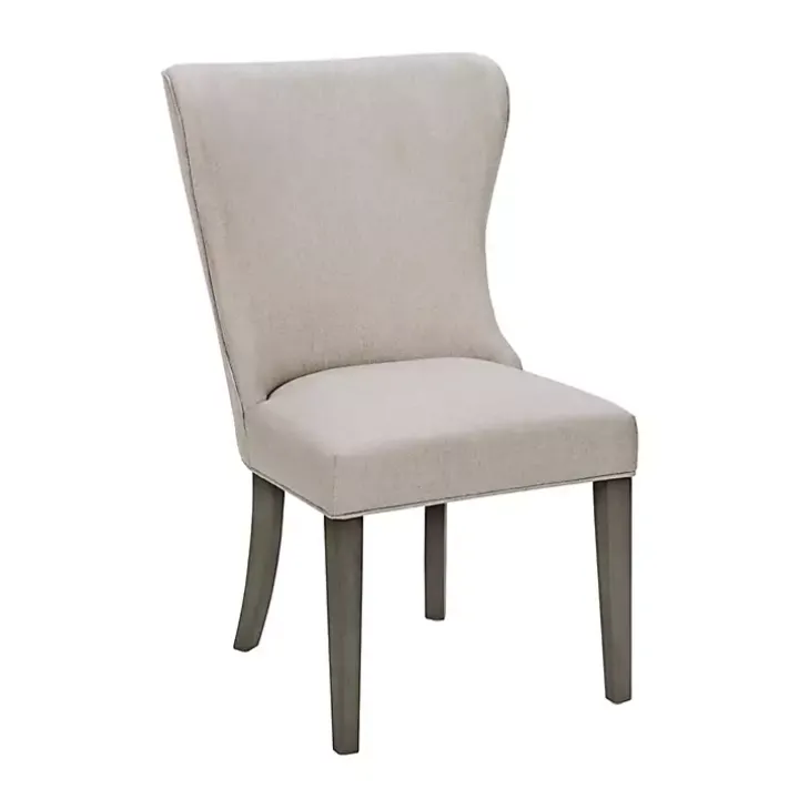 Cream Curved Back Upholstered Dining Chair