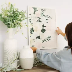 Cream Elegant Floral Framed Art Print