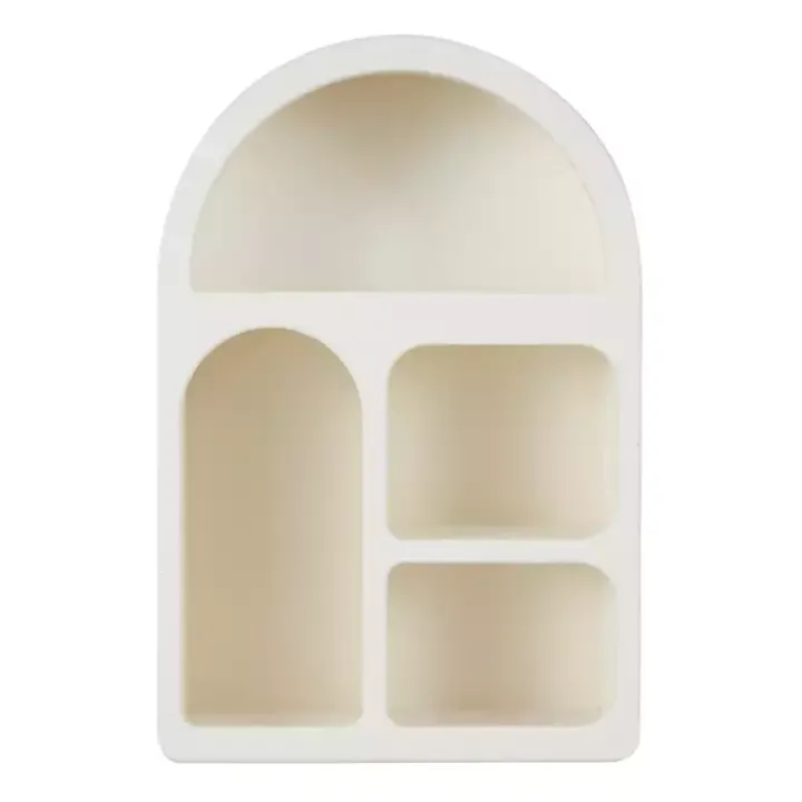 Cream Geometric Arch Wall Shelf