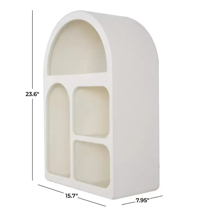 Cream Geometric Arch Wall Shelf