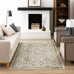 Cream Granary Floral Area Rug, 6x9