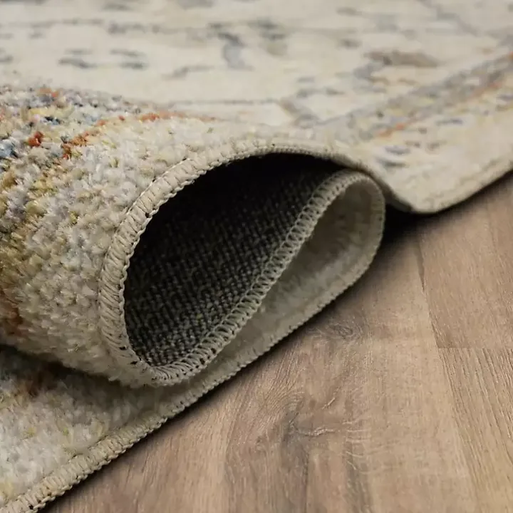 Cream Granary Floral Runner, 2x8