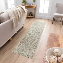 Cream Granary Floral Runner, 2x8