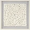 Cream Handcut Paper Doily Shadowbox Framed Art