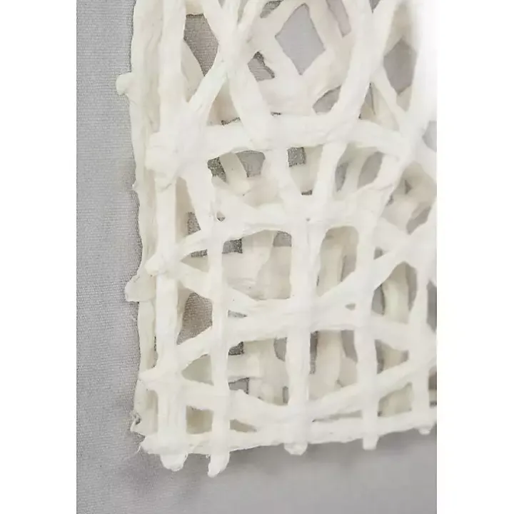 Cream Handcut Paper Doily Shadowbox Framed Art