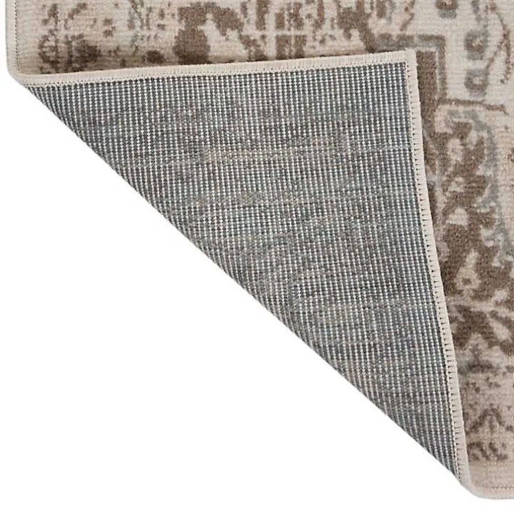 Cream Medallion Area Rug, 8x10