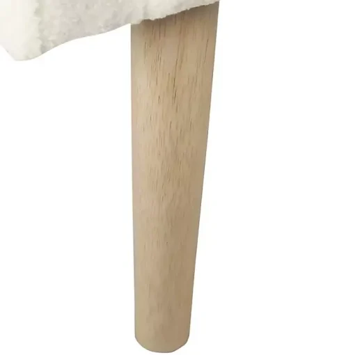 Cream Sherpa Upholstered Barrel Accent Chair
