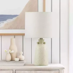 Cream Speckled Ceramic Table Lamp