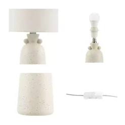 Cream Speckled Ceramic Table Lamp