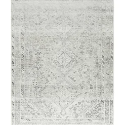 Cream Traditional Washable Area Rug, 8x12