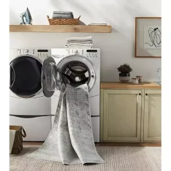 Cream Traditional Washable Area Rug, 5x7