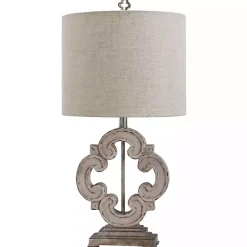 Cream Tuscany Sculptured Base Table Lamp