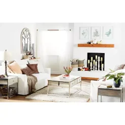 Cream Vintage Fir Wood Arch Framed Mirror