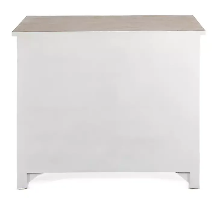 Cream Washed Wood Carved Door Cabinet