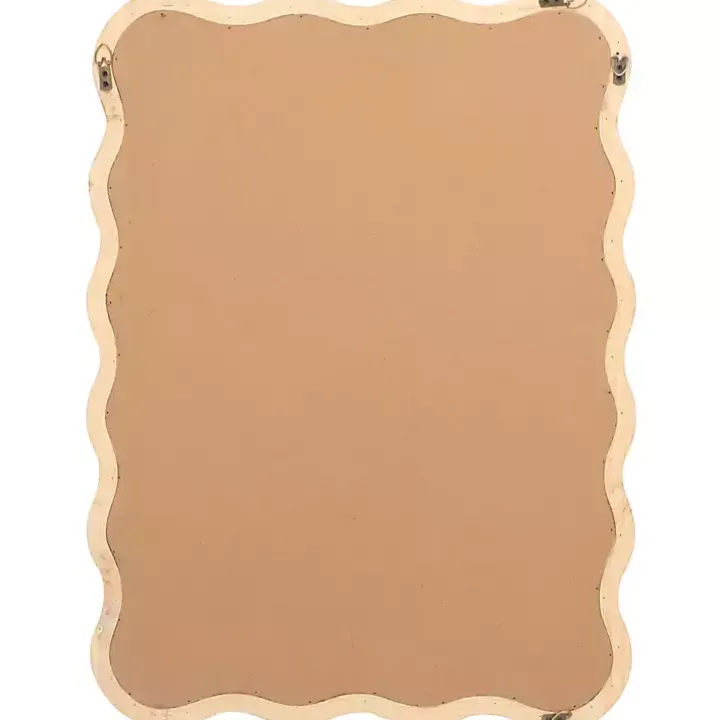 Cream Wavy Izara Wall Mirror