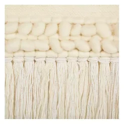 Cream Woven Fringe Macrame Wall Hanging