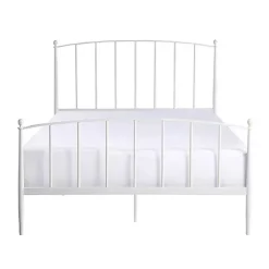 Daisy White Modern Arch Queen Bed Frame