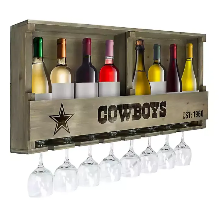 Dallas Cowboys Reclaimed Wood Bar Shelf
