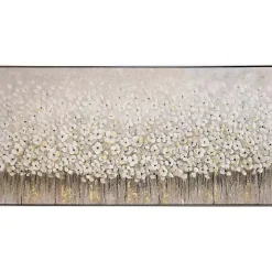 Dancing Flowers Textured Canvas Art Print