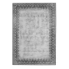 Dardon Gray Bordered Washable Area Rug, 5x7