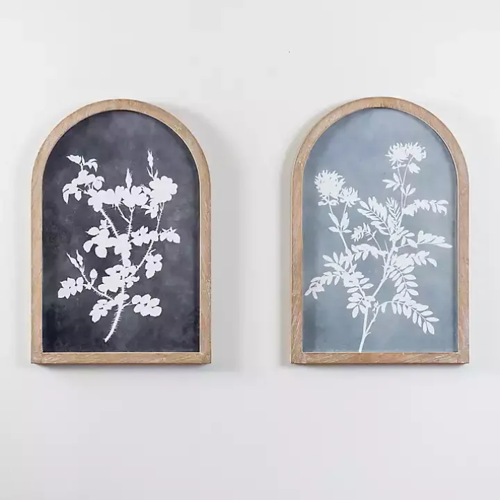 Dark Blue Botanicals Arch Framed Wall Art