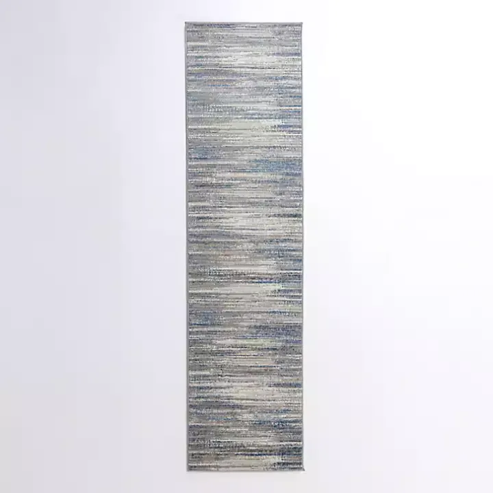 Dark Blue Claire Modern Runner, 2x8