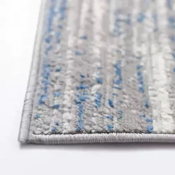 Dark Blue Claire Modern Runner, 2x8