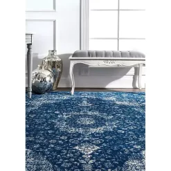 Dark Blue Verona Area Rug, 5x7
