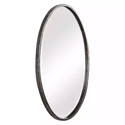 Dark Bronze Oval Wall Mirror
