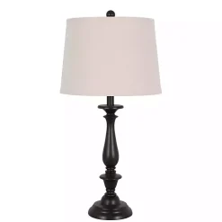 Dark Brown Transitional Table Lamps, Set of 2