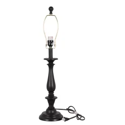 Dark Brown Transitional Table Lamps, Set of 2