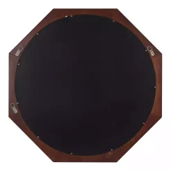 Dark Brown Wood Octagon Cyrus Wall Mirror