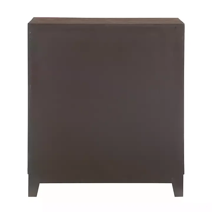 Dark Chestnut Medallion Carved Cabinet