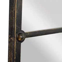 Dark Crown Frame Windowpane Mirror