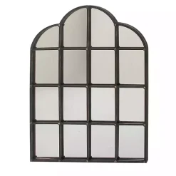 Dark Crown Frame Windowpane Mirror