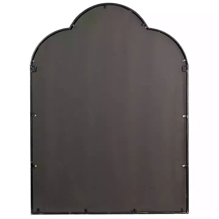 Dark Crown Frame Windowpane Mirror