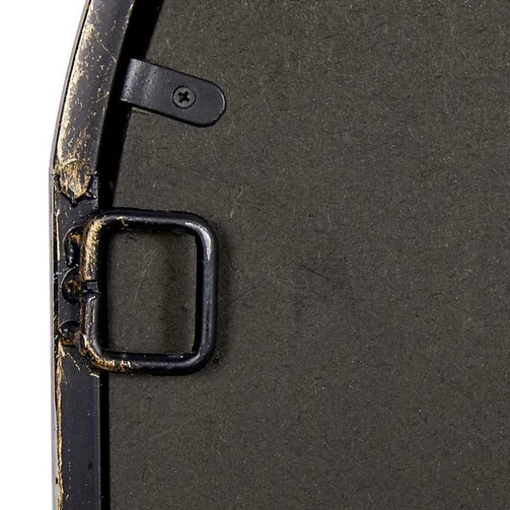 Dark Crown Frame Windowpane Mirror