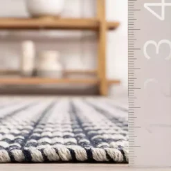 Dark Gray and Ivory Dainty Diamond Area Rug, 8x10