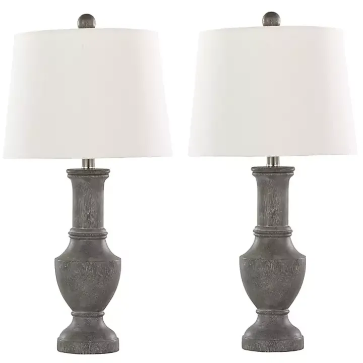 Dark Gray Chateau Table Lamps, Set of 2