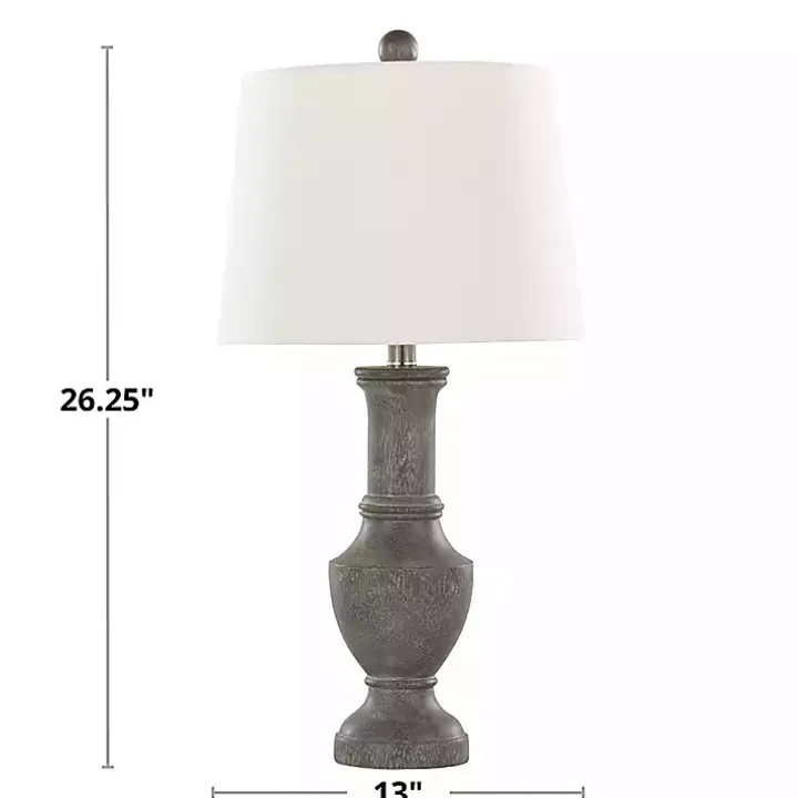 Dark Gray Chateau Table Lamps, Set of 2