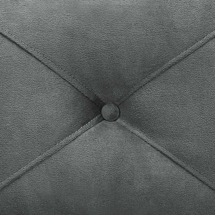 Dark Gray Kelly Microfiber Rolled Arm Loveseat