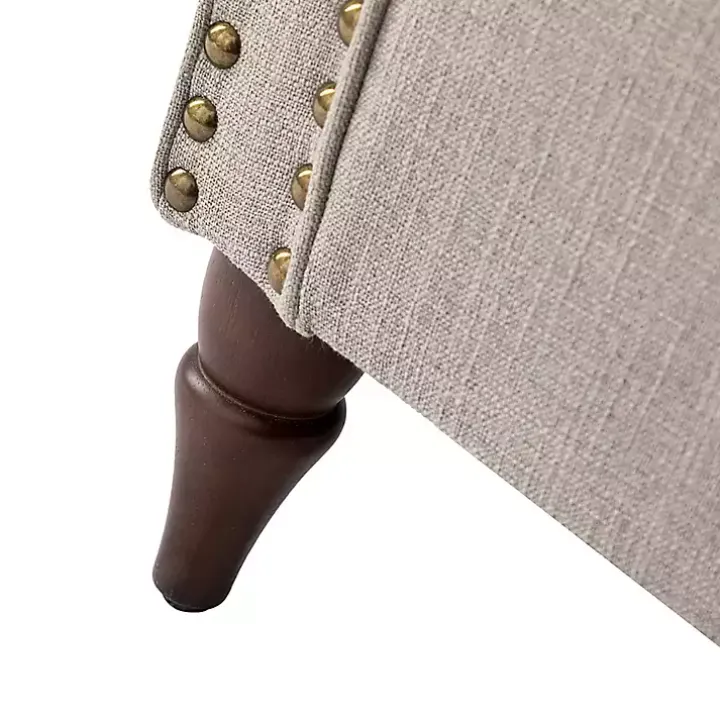 Dark Gray Miriam Nailhead Trim Armchair