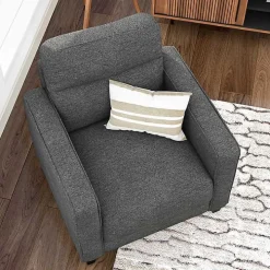 Dark Gray Performance Fabric Danna Accent Chair